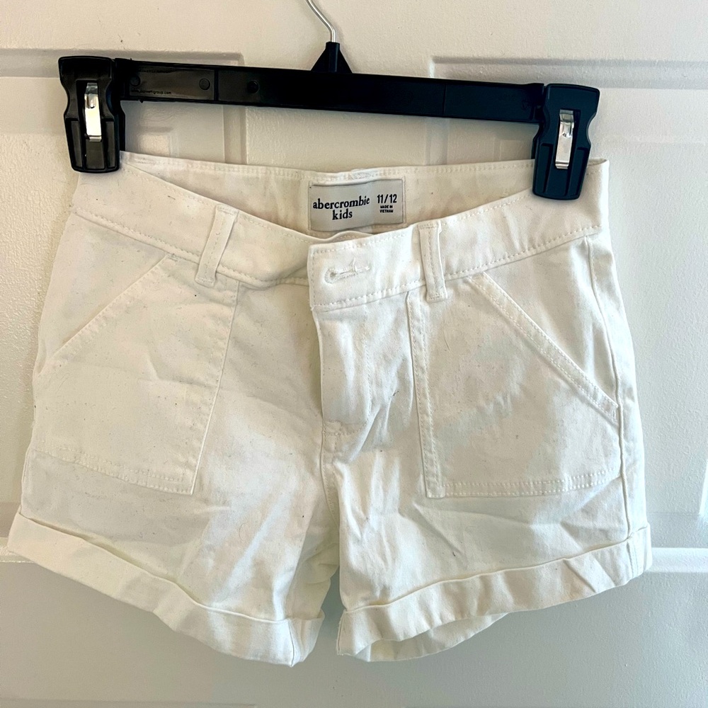 Abercrombie Kids Cream Jean Shorts